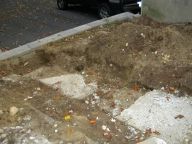 Old Sidewalk jackhammered out