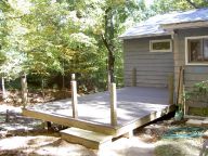 Deck flooring (Trex) installed